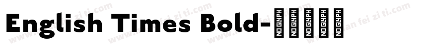 English Times Bold字体转换